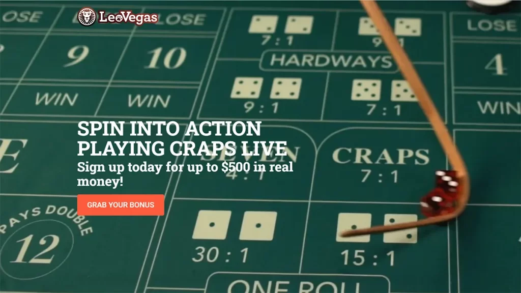 LeoVegas Casino Craps Offer