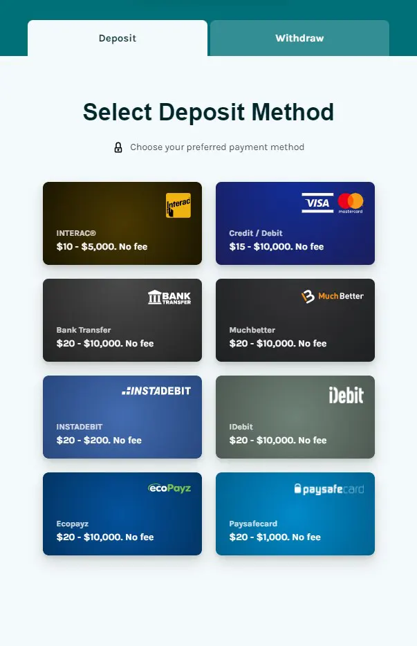 Lucky Days Banking Services